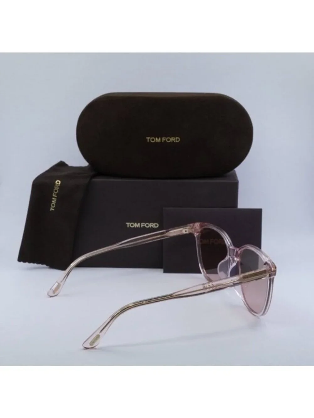 Tom Ford FT0972-K 72G Square Sunglasses – Transparent Pink